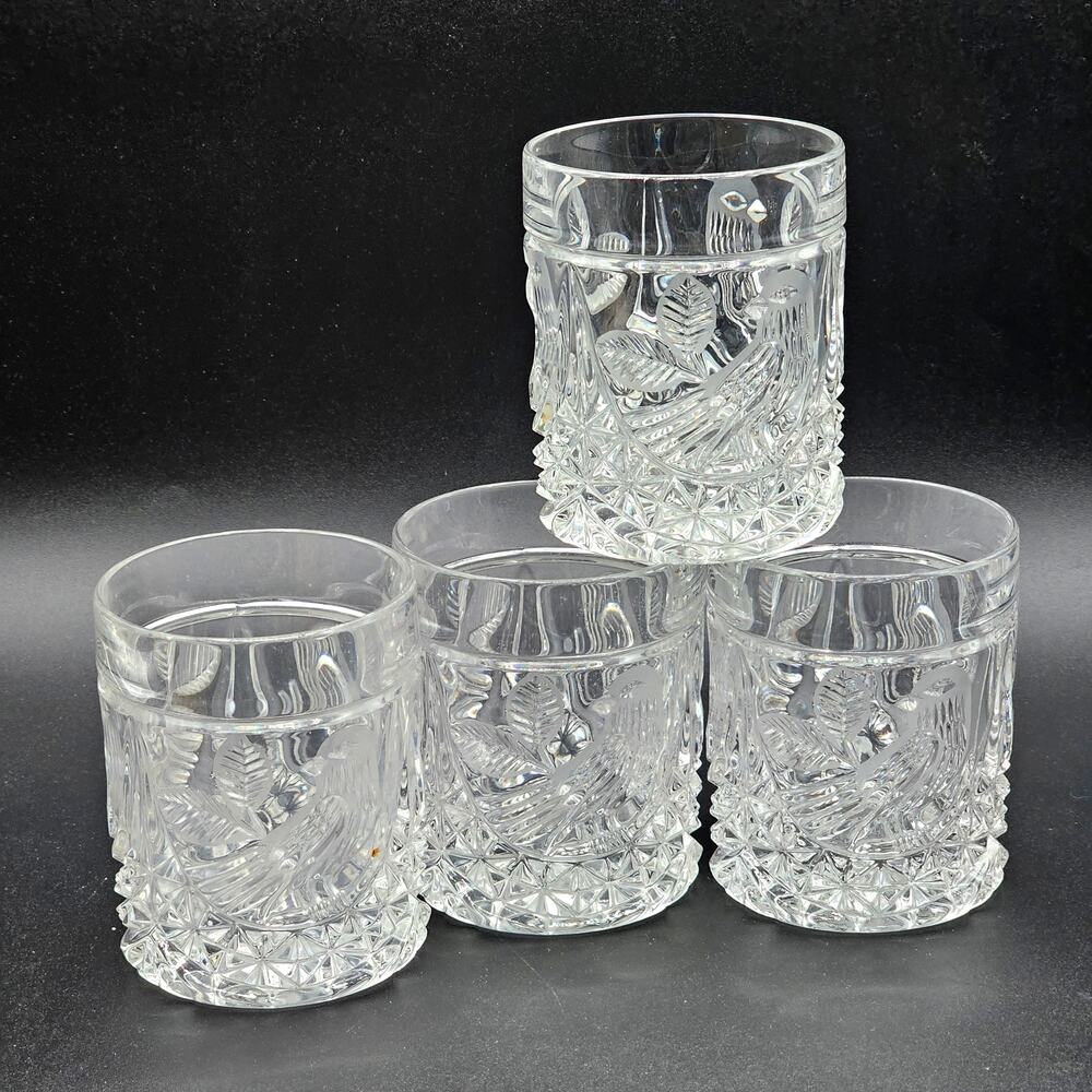 Hofbauer Byrdes Crystal Double Old Fashioned Glasses Set of 4